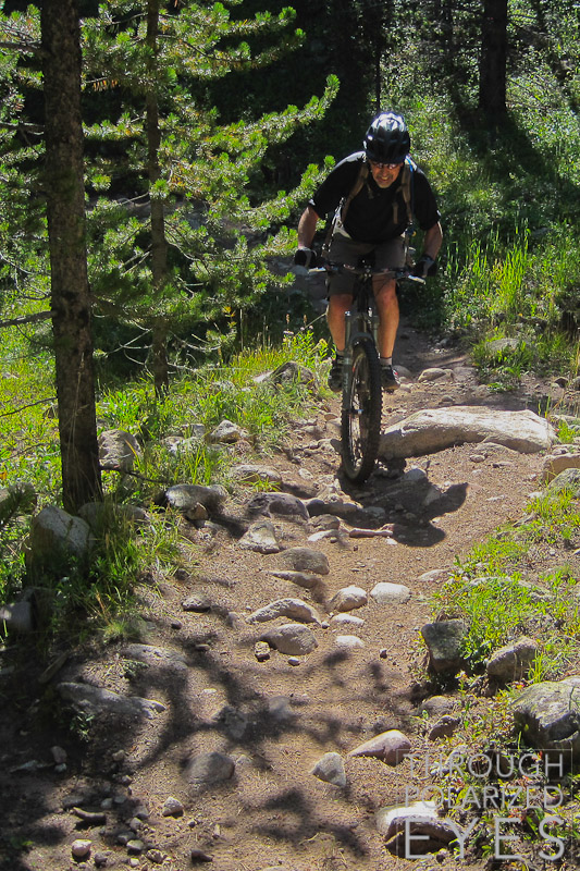 Larry on some early singletrack